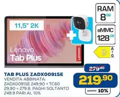 Lenovo - Tab Plus ZADX0091SE