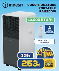 Indesit - Condizionatore Portatile PAI27COW