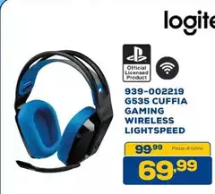 Logitech - G535 Cuffia Gaming Wireless Lightspeed