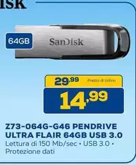 Sandisk - Z73-064g-g46 Ultra Flair 64gb Usb 3.0