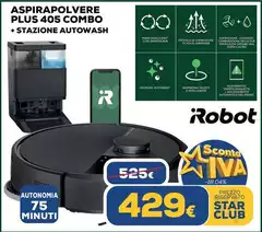 iRobot - Aspirapolvere Plus 405 Combo + Stazione Autowash