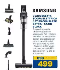 Samsung - Vs20c9554tk Scopa Elettrica Jet 95 Complete Extra - Satin Black