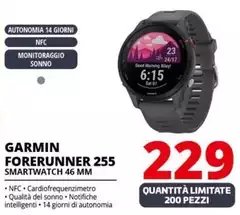 Garmin - Forerunner 255 Music 3,3 Cm (1.3") MIP 46 Mm Nero GPS (satellitare)