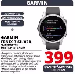 Garmin - Fenix 7 Silver Smartwatch Multisport 47 Mm