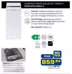 Hisense - Lavatrice Carica D'ALL'ALT T Series 9 HW90-BPD13386U-S