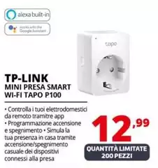 Tp Link - Mini Presa Smart Wi-Fi Tapo P100