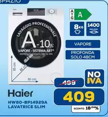 Haier - HW80-BP14929A Lavatrice Slim