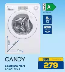 Candy - EY284DWM5/1 Lavatrice Caricamento Frontale 8 Kg 1200 Giri/min Bianco