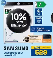 Samsung - WW90DG6U85LK Lavatrice