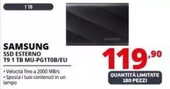 Samsung - Ssd Esterno T9 1 TB MU-PG1T0B/EU