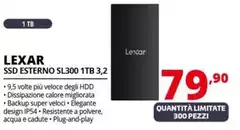 Lexar - SSD Esterno SL300 1TB 3,2
