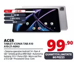 Acer - Tablet Iconia Tab A10 A10-21-A0AU