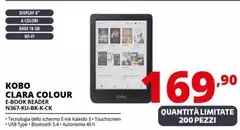 Kobo - Clara Colour E-Book Reader N367-KU-BK-K-CK