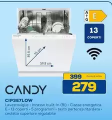 Candy - CIP3E7LQW lavatrice Caricamento frontale 13 coperti E A F Bianco