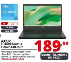 Acer - Chromebook 14 CBOA314-1H-C5GY