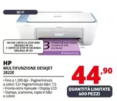 HP - Multifunzione Deskjet 2822E 