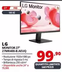 LG - Monitor 27" 27MR400-B.AEUQ 