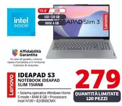 Lenovo - Ideapad S3 Notebook Ideapad Slim 15IAN8 