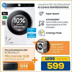 Samsung - Lavatrice Slim Ecodosatore AI-Control WW90DG6G94LK