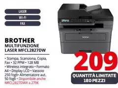 Brother - Multifunzione Laser MFCL2827DW 