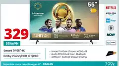 Hisense - Smart TV 55" 4K 55A69N 