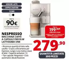 Nespresso - Macchina Caffè A Capsule EN510.W Lattissima One