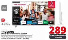 Thomson - Smart Tv 43" 4k UHD 43UG4S14W 