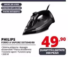 Philips - 5000 Series Ferro Da Stiro A Vapore Serie 5000 DST5040/80