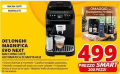 De Longhi - Magnifica Evo Next Macchina Caffè Automatica ECAM310.60.B