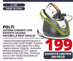 Polti - Sistema Stirante Con Potente Caldaia Vaporella Next VN18.45