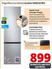Samsung - RB38T607BS9 Frigorifero Combinato EcoFlex Libera Installazione Con Congelatore 2m 387 L Classe B, Inox