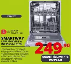 Smartway - Lavastoviglie A Incasso MLS12BI