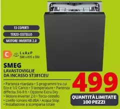Smeg - Lavastoviglie Da Incasso ST381CEU 