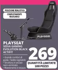 Playseat - Sedia Gaming Evolution Black Actifit