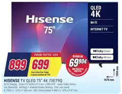 Hisense - Tv Qled 75" 4K 75E79Q