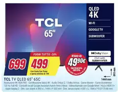TCL - Tv Qled 65" 65C