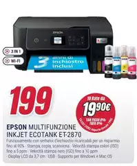 Epson - Multifunzione Inkjet Ecotank ET-2870
