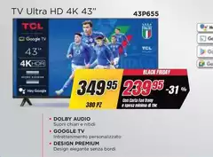 TCL - Tv Ultra Hd 4k 43" 43P655