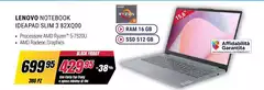 Lenovo - Notebook Ideapad Slim 3 82X000