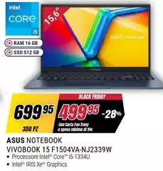 Asus - Notebook Vivobook 15 F1504va-NJ2339W