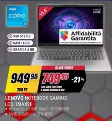 Lenovo - Notebook Gaming Loq 15iax9e
