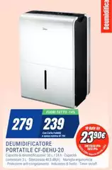 Db - Deumidificatore Portatile CF-Dehu-20