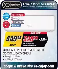 Enjoy - XD Climatizzatore Monosplit XDCSD12UE+XDCSD12UI