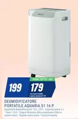 Deumidificatore Portatile Aquaria S11 16 P