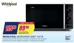 Whirlpool - Cook20 Microonde A Libera Installazione - MWP 103 W