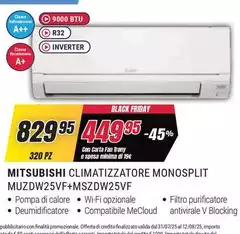 Mitsubishi -  climatizzatore MUEZDW25VF+MSZDW25VF