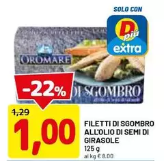 Oromare - Filetti Di Sgombro All'Olio Di Semi Di Girasole