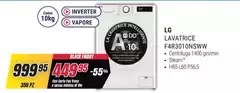 LG - F4R3010NSWW Lavatrice Caricamento Frontale 10 Kg 1151 Giri/min A Bianco