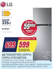 LG - Frigorifero Doppia Porta GTBV38PZGK
