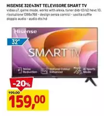 Hisense - 32E43NT Televisore Smart Tv